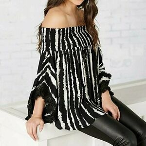 Mud Pie Tops (2) New S/M Boho Off Shoulder